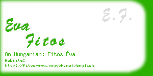 eva fitos business card
